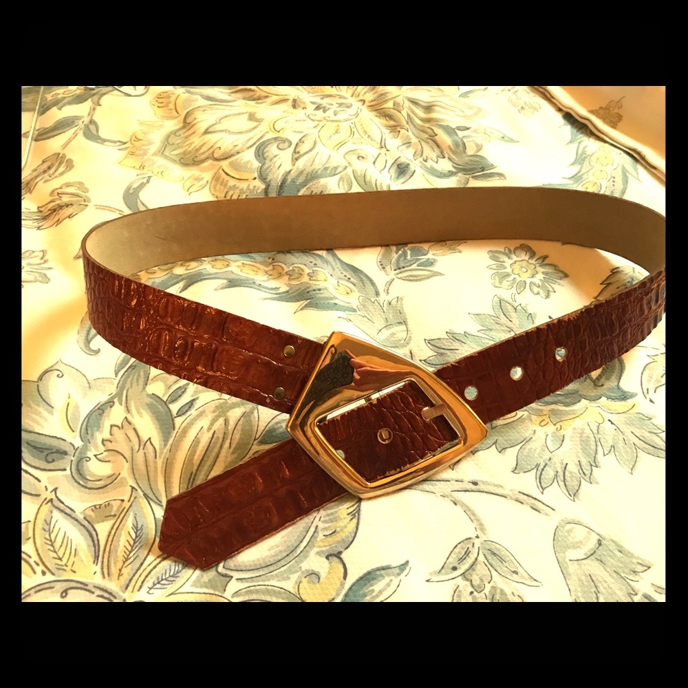 Vintage faux croc belt